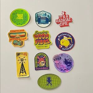 Dutch Bros Coffee Sticker Bundle of 10